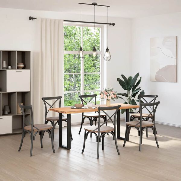 vidaXL Крака за конзолна маса, U-образни, 2 бр., черни, 38 x (72-73) см, стомана