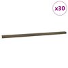vidaXL Профили за ръбове на стълби 30 pcs Кафяво 67 x 3 x 2 см