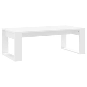 vidaXL Кафе маса, бяла, 102x50x35 см, инженерно дърво