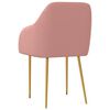 vidaXL Трапезни столове, 6 бр, розови, кадифе