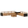 vidaXL Комплект дивани за открито 8 pcs Натурално 79 x 79 x 37 см