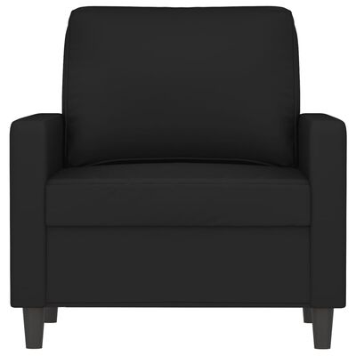 vidaXL Кресло, черно, 60 см, кадифе