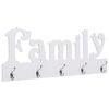 vidaXL Стенна закачалка за палта FAMILY, 74x29,5 см