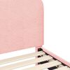 vidaXL Легло за деца с табла Розово 90 x 200 cm Вълнена тъкан