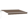 vidaXL Прибираща се тента Таупе 450 &times; 300 cm Тъкан и алуминий
