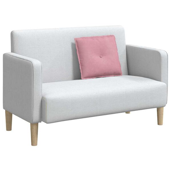 vidaXL Възглавница за гръб Розово 50 x 45 см Кордюрова тъкан