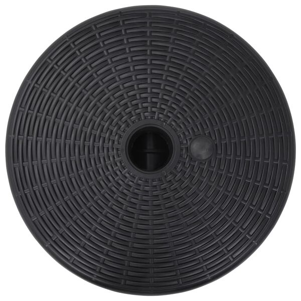 vidaXL Основа за чадър, за пясък/вода, 24 л, черна