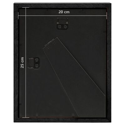 vidaXL 3D фоторамки тип кутия 3 бр черни 20x25 см за 13x18 см снимки