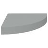 323903 vidaXL Floating Corner Shelves 4 pcs Grey 25x25x3,8 cm MDF