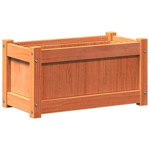 vidaXL Градински сандък, восъчнокафяв, 60x31x31 см, борово дърво масив
