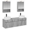 vidaXL Комплект шкафове за баня 5 pcs Сив Сонома 50 x 14,5 x 70 см