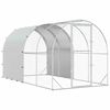 vidaXL Кокошарник Сребристо 400 x 200 x 200 см Поцинкована стомана