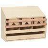 vidaXL Пилешка гнездилка, 3 отделения, 72x33x54 см, бор масив