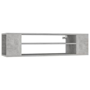 vidaXL Окачен TВ шкаф, бетонно сив, 100x30x26,5 см, инженерно дърво