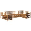 vidaXL Комплект секционен диван 7 pcs Натурално Солидно акациево дърво