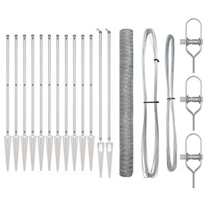 vidaXL Заварена мрежа с шипове 25 x 1,6 м (Ш x В)