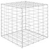 vidaXL Кубичен габион повдигната леха, стоманена тел, 50x50x50 cм