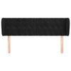 vidaXL Горна табла за легло с уши, черна, 163x23x78/88 см, кадифе