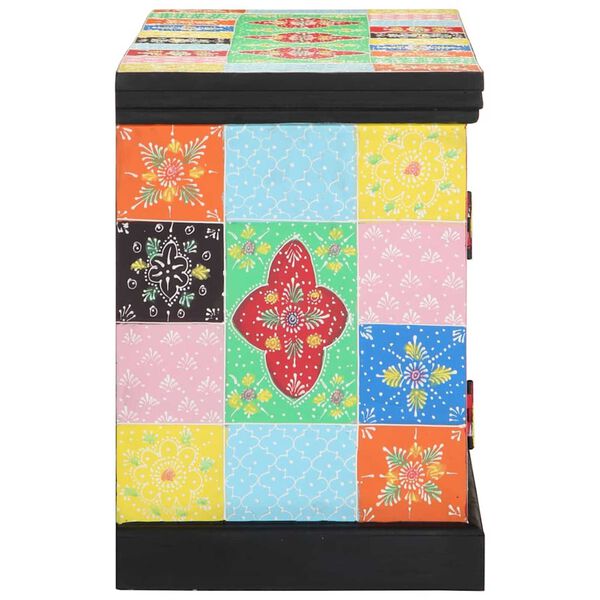 vidaXL ТВ шкаф Многоцветен 100 x 35 x 50 см Масивна дървесина от манго