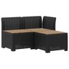 vidaXL Пейка за градина с Cushions във вид на ратан 3-местен ПП