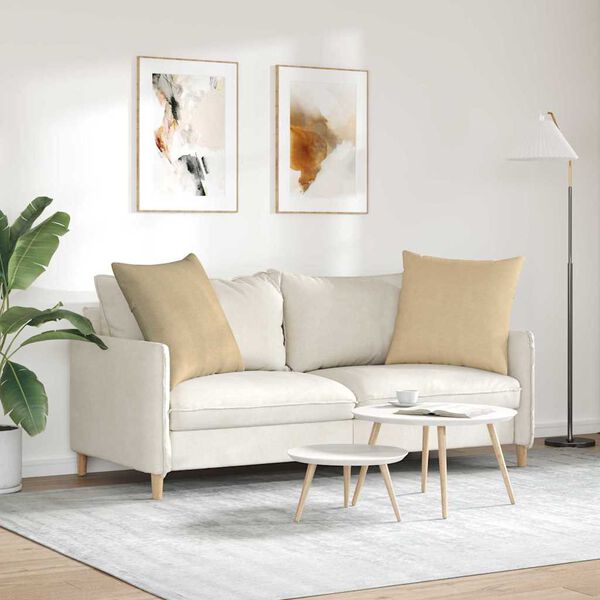 vidaXL Диван възглавници 2 pcs Сивозелен 60 x 60 cm Кордюрова тъкан