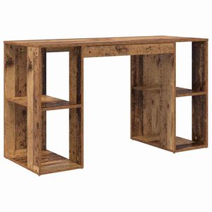 vidaXL Бюро Старо дърво Инженерна дървесина 130 x 50.5 x 75 см