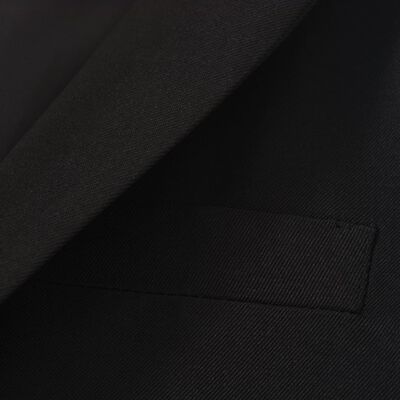 vidaXL Детски официален костюм от 3 части, размер 116/122, черен