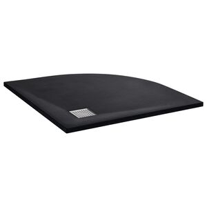 vidaXL Поддушово корито, SMC, черно, 90x90 см