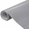vidaXL Фолиа за кола, 2 бр, 4D сребристи, 100x150 см+50x150 см