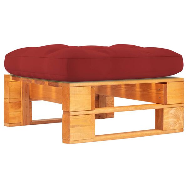 vidaXL Градинска палетна табуретка кафяво импрегнирано борово дърво