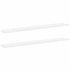 vidaXL Стенни рафтове, 2 бр, бял гланц, 100x9x3 см