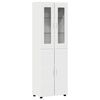 vidaXL Висок шкаф FLORIN 60 x 35 x 182 см Бяло Инженерна дървесина