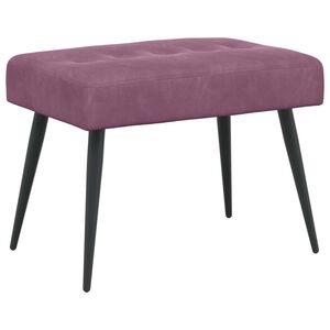 vidaXL Пейка с копчета Лилаво 60 x 40 x 45 см Кадифе
