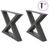 vidaXL Крака за масичка за кафе, 2 бр., антрацит, 60x(30-31,3) см, стомана