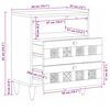 vidaXL Нощен шкаф Естествен 50 x 33 x 60 см Солидно мангово дърво
