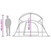 vidaXL Семейна палатка тунелна 8 местна сиво-оранжева водоустойчива