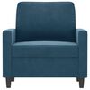vidaXL Кресло, синьо, 60 см, кадифе