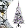 vidaXL Изкуствено коледно дърво с хингед Бяло 120 cm PE и PVC
