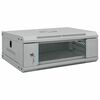vidaXL Мрежов кабинет със съхранение Сив 53 x 35 x 21 см Стомана