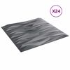 vidaXL Стенни панели 24 pcs Каменисто сиво 50 x 50 cm XPS Пяна