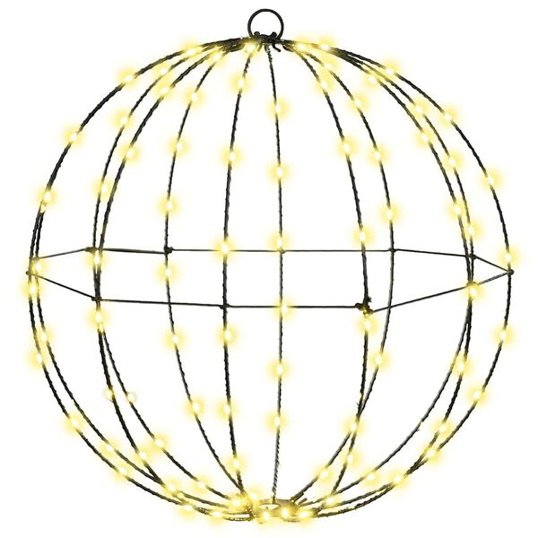 vidaXL Топка 2 pcs Топло бяло 40 x 40 x 43,5 см Метал