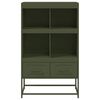 vidaXL Висок шкаф, маслиненозелен, 68x39x111,5 см, стомана