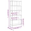 vidaXL Библиотека, сив сонома, 72x28x172 см, инженерно дърво