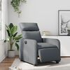 vidaXL Електрически реклайнер стол, сив, изкуствена кожа