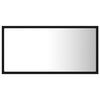 vidaXL LED огледало за баня, черно, 80x8,5x37 см, акрил