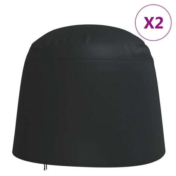 vidaXL Калъфи двоен стол-яйце 2 бр &Oslash; 230x200 см 420D плат Оксфорд плат