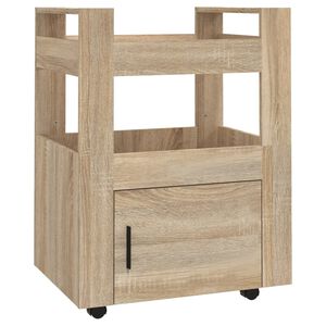 vidaXL Кухненска количка, дъб сонома, 60x45x80 см, инженерно дърво