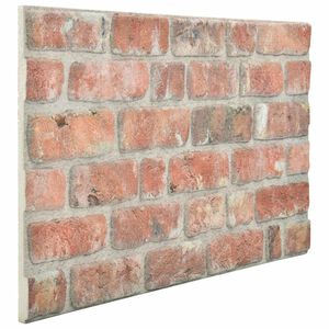 vidaXL Стенни панели 10 pcs Червено 100 x 50 cm EPS пяна