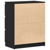 vidaXL Сайдборд, черен, 60x35x76 см, инженерно дърво