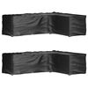 vidaXL Покривала за ъглови градински мебели 2 бр 18 капси 285x220x80см